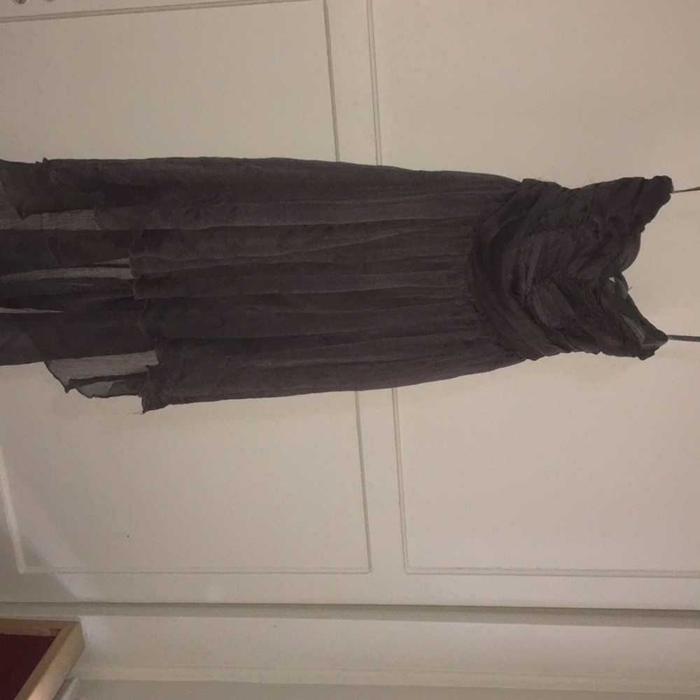 Strapless gray dress